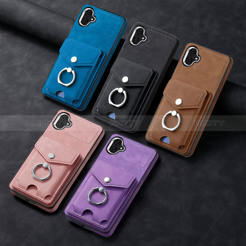 Coque Silicone Gel Motif Cuir Housse Etui SD2 pour Samsung Galaxy A04E Plus