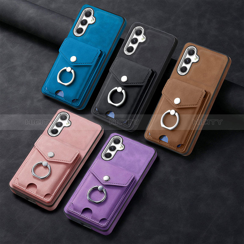 Coque Silicone Gel Motif Cuir Housse Etui SD2 pour Samsung Galaxy A34 5G Plus