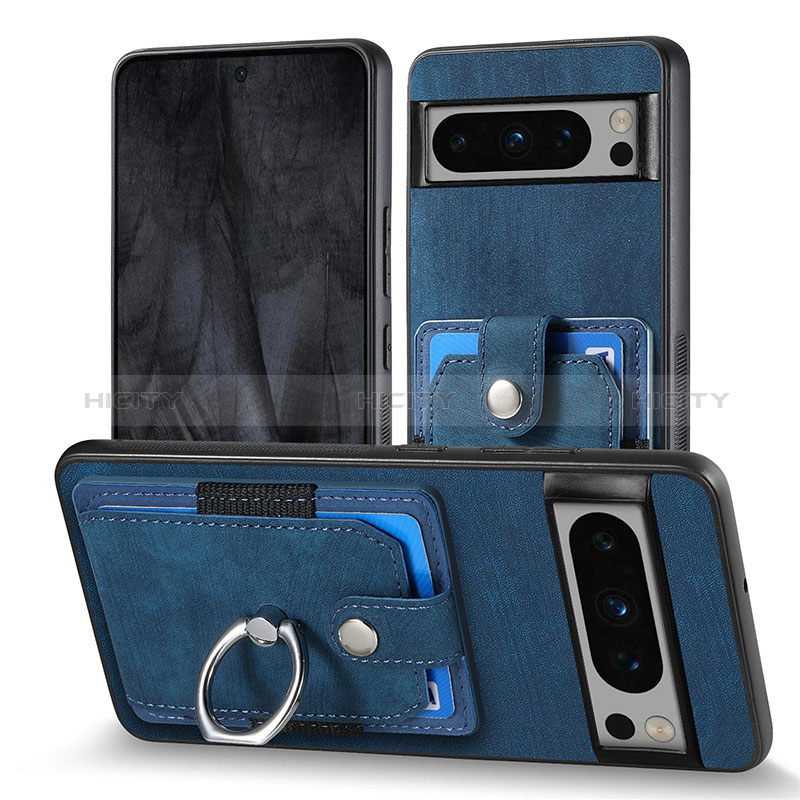 Coque Silicone Gel Motif Cuir Housse Etui SD3 pour Google Pixel 8 Pro 5G Plus