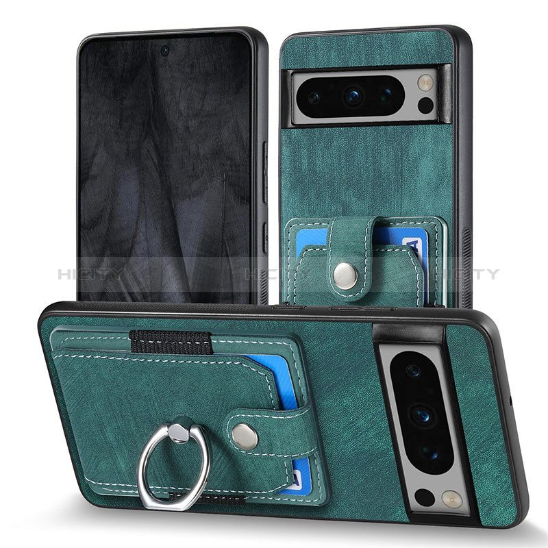 Coque Silicone Gel Motif Cuir Housse Etui SD3 pour Google Pixel 8 Pro 5G Plus