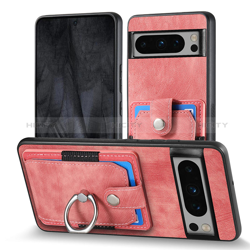 Coque Silicone Gel Motif Cuir Housse Etui SD3 pour Google Pixel 8 Pro 5G Plus