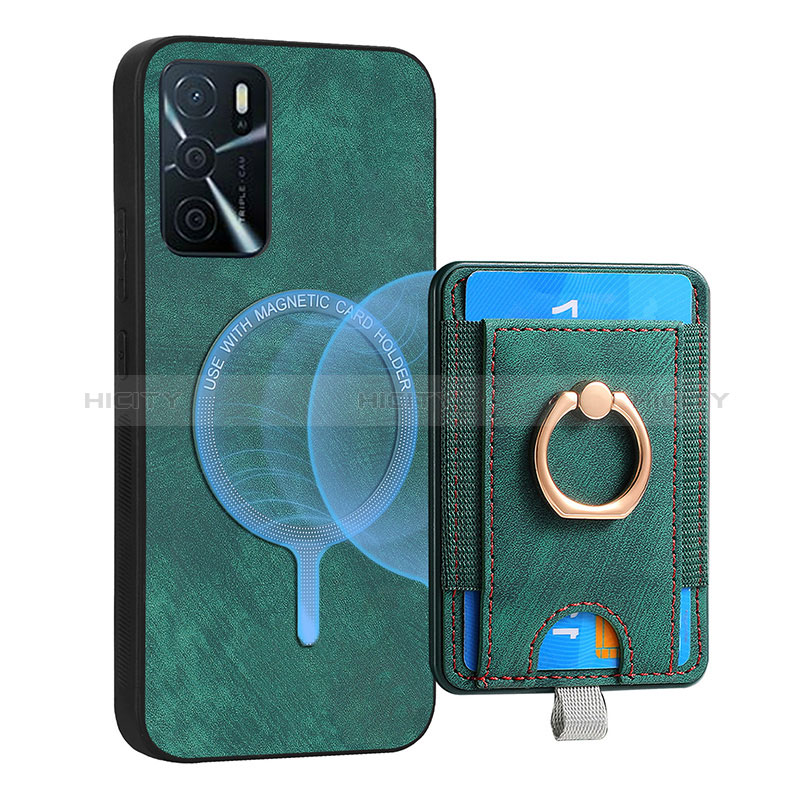 Coque Silicone Gel Motif Cuir Housse Etui SD3 pour Oppo A16 Vert Plus