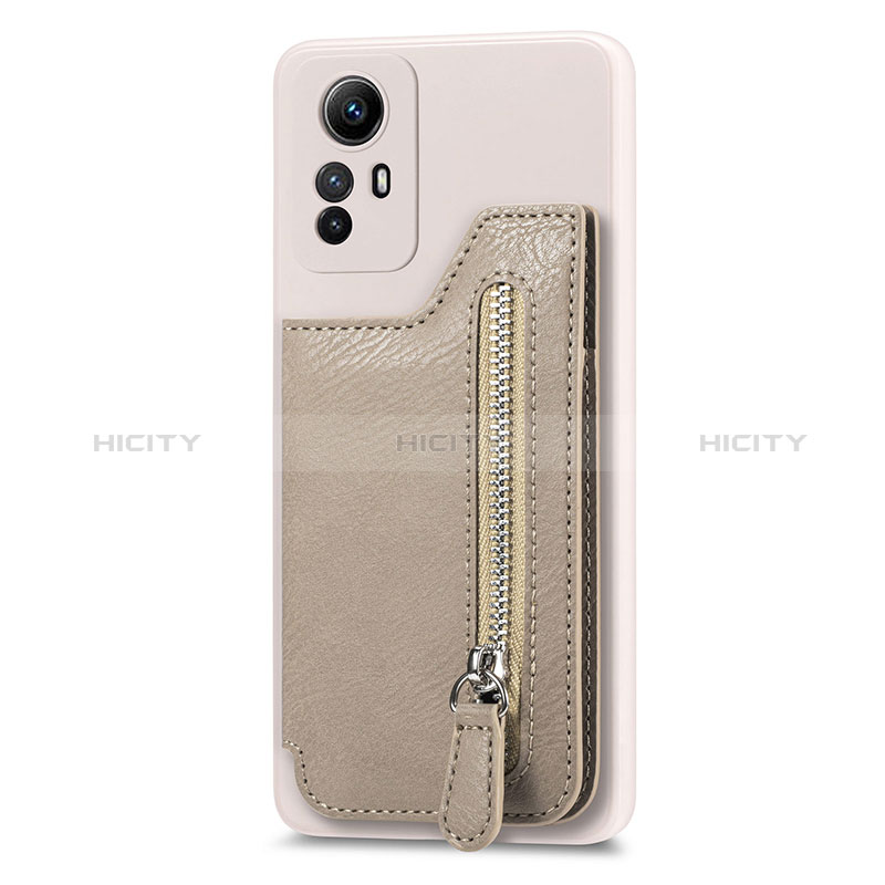 Coque Silicone Gel Motif Cuir Housse Etui SD3 pour Xiaomi Redmi Note 12S Kaki Plus