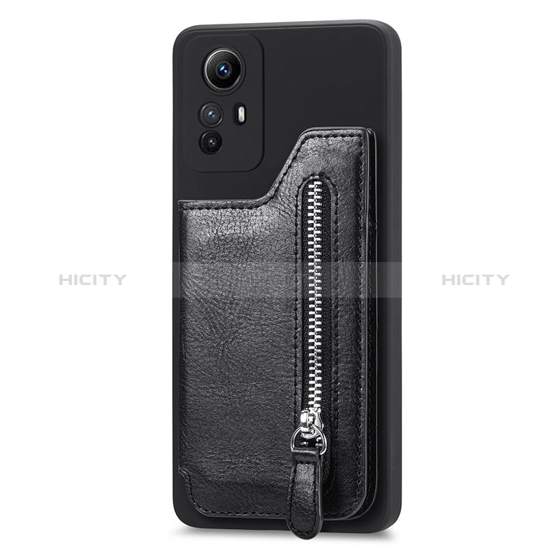 Coque Silicone Gel Motif Cuir Housse Etui SD3 pour Xiaomi Redmi Note 12S Noir Plus