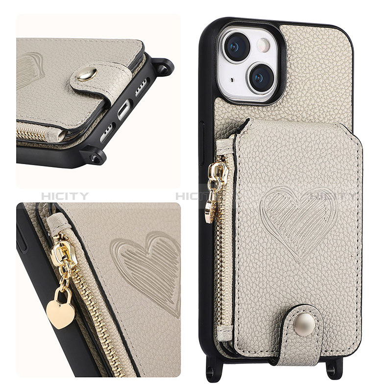 Coque Silicone Gel Motif Cuir Housse Etui SD4 pour Apple iPhone 13 Plus