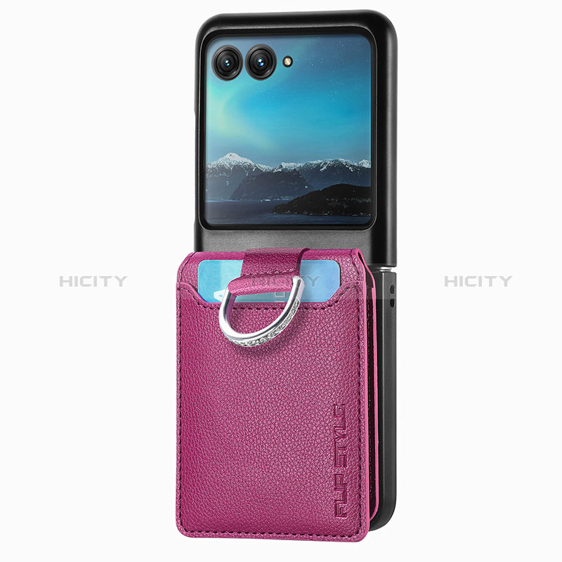 Coque Silicone Gel Motif Cuir Housse Etui SD4 pour Motorola Moto Razr 40 Ultra 5G Plus