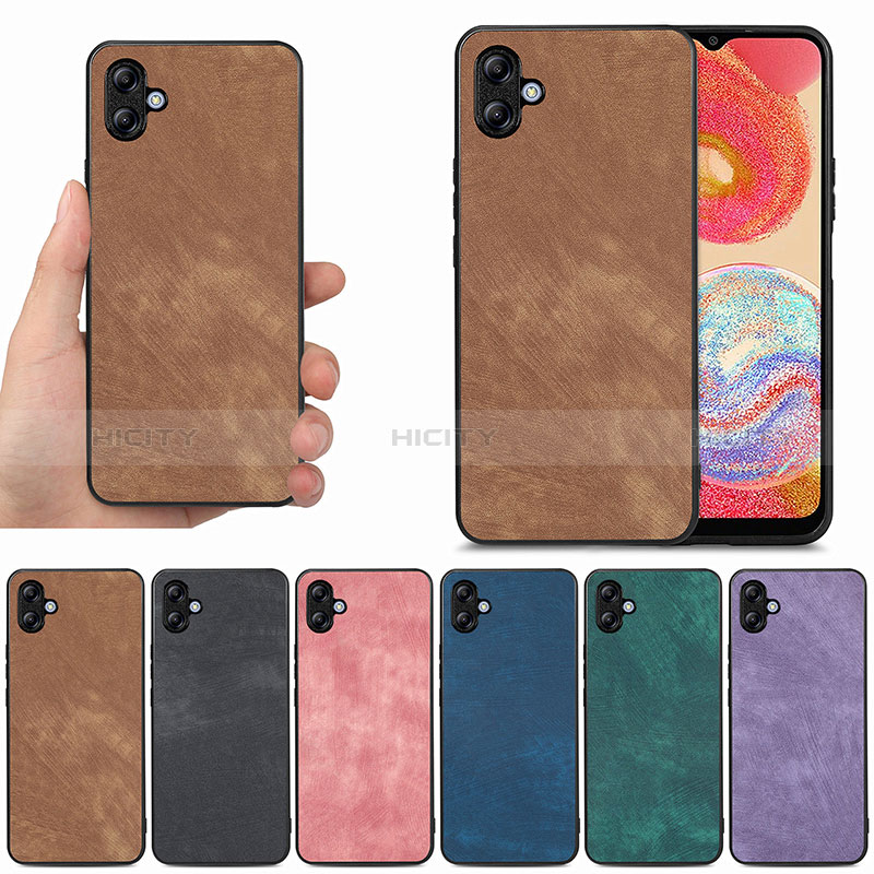 Coque Silicone Gel Motif Cuir Housse Etui SD4 pour Samsung Galaxy A04 4G Plus