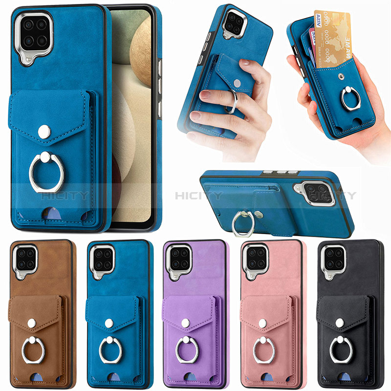 Coque Silicone Gel Motif Cuir Housse Etui SD4 pour Samsung Galaxy A12 Plus