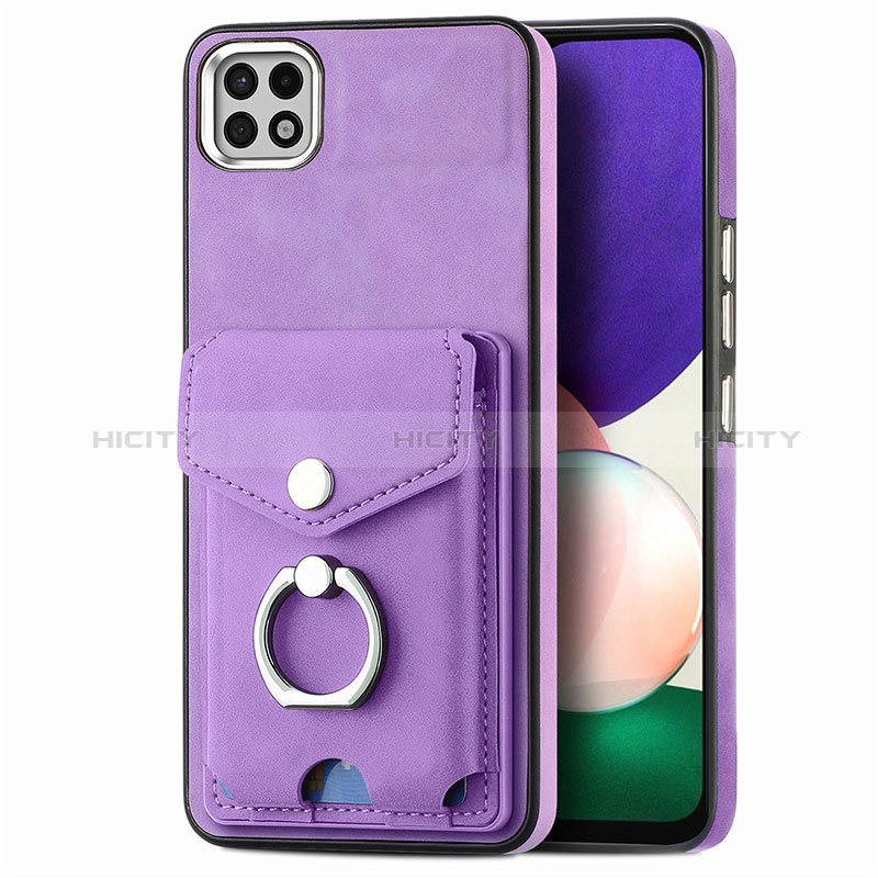 Coque Silicone Gel Motif Cuir Housse Etui SD4 pour Samsung Galaxy A22 5G Plus