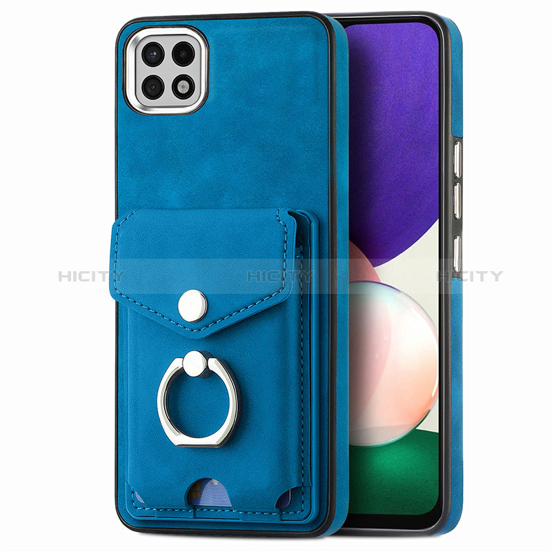 Coque Silicone Gel Motif Cuir Housse Etui SD4 pour Samsung Galaxy A22s 5G Plus