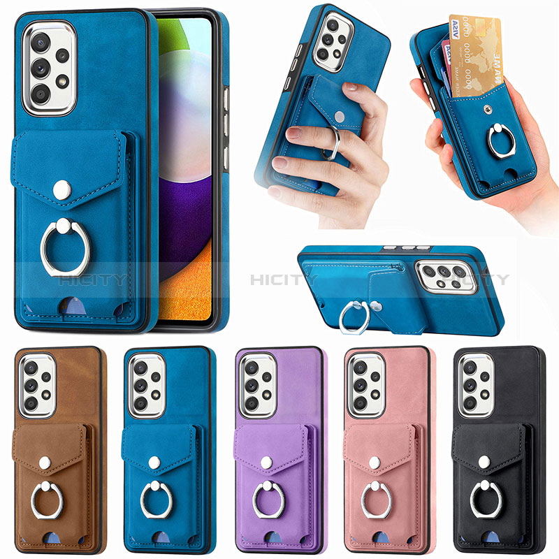 Coque Silicone Gel Motif Cuir Housse Etui SD4 pour Samsung Galaxy A52 4G Plus