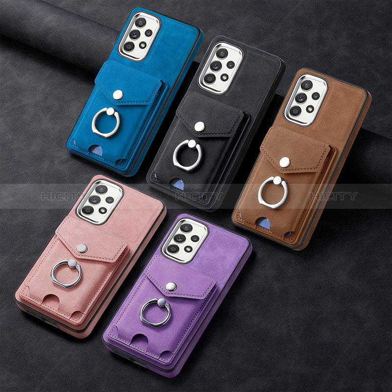 Coque Silicone Gel Motif Cuir Housse Etui SD4 pour Samsung Galaxy M32 5G Plus