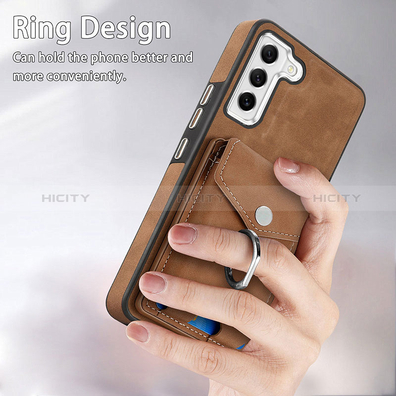 Coque Silicone Gel Motif Cuir Housse Etui SD4 pour Samsung Galaxy S21 FE 5G Plus