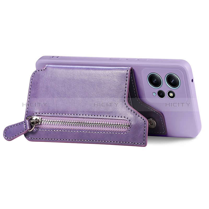 Coque Silicone Gel Motif Cuir Housse Etui SD4 pour Xiaomi Redmi Note 12 4G Violet Plus