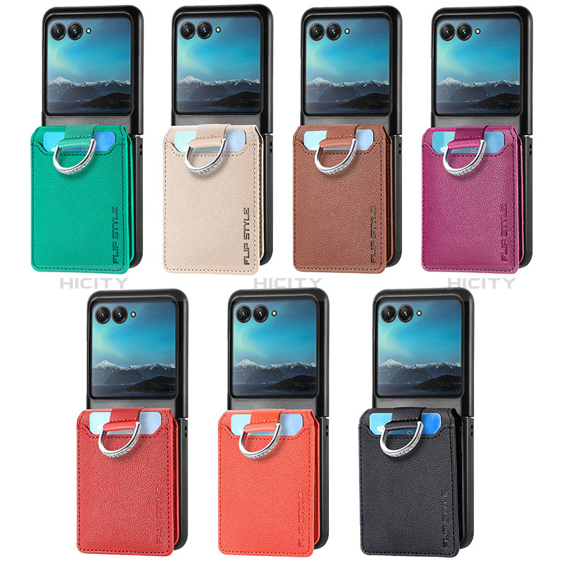 Coque Silicone Gel Motif Cuir Housse Etui SD5 pour Motorola Moto Razr 40 Ultra 5G Plus