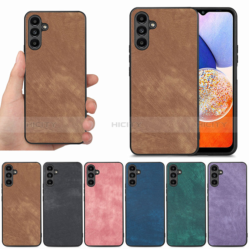 Coque Silicone Gel Motif Cuir Housse Etui SD5 pour Samsung Galaxy A14 4G Plus