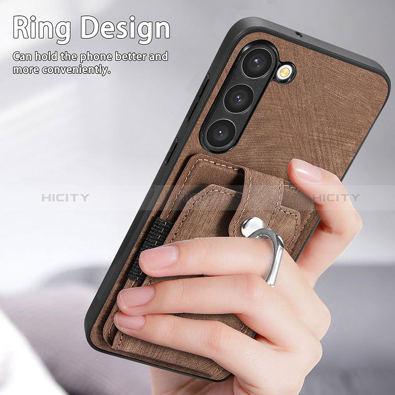 Coque Silicone Gel Motif Cuir Housse Etui SD5 pour Samsung Galaxy S22 5G Plus