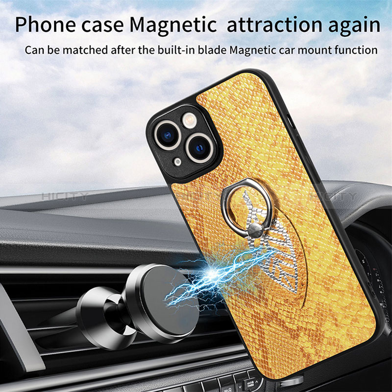 Coque Silicone Gel Motif Cuir Housse Etui SD7 pour Apple iPhone 13 Plus