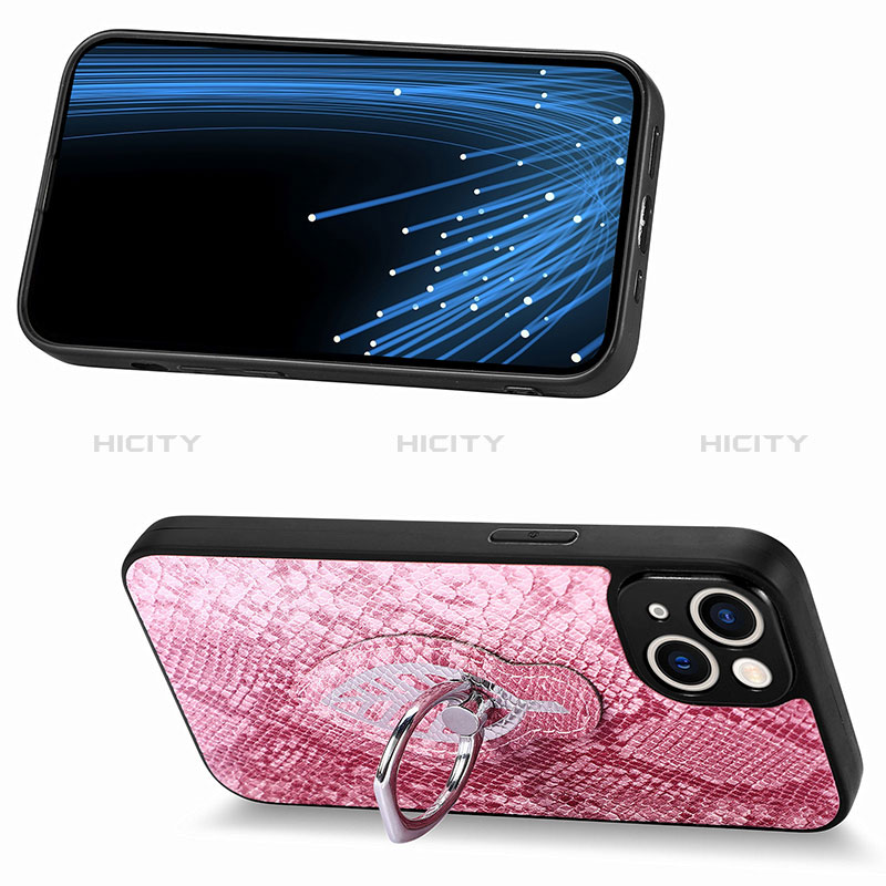 Coque Silicone Gel Motif Cuir Housse Etui SD7 pour Apple iPhone 15 Plus