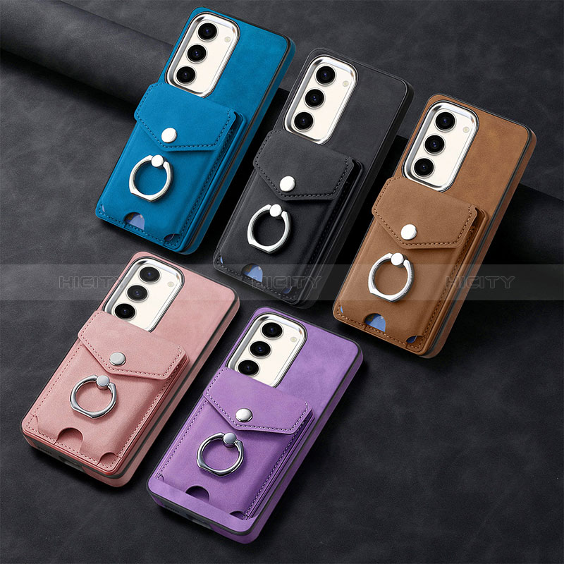 Coque Silicone Gel Motif Cuir Housse Etui SD7 pour Samsung Galaxy S22 5G Plus