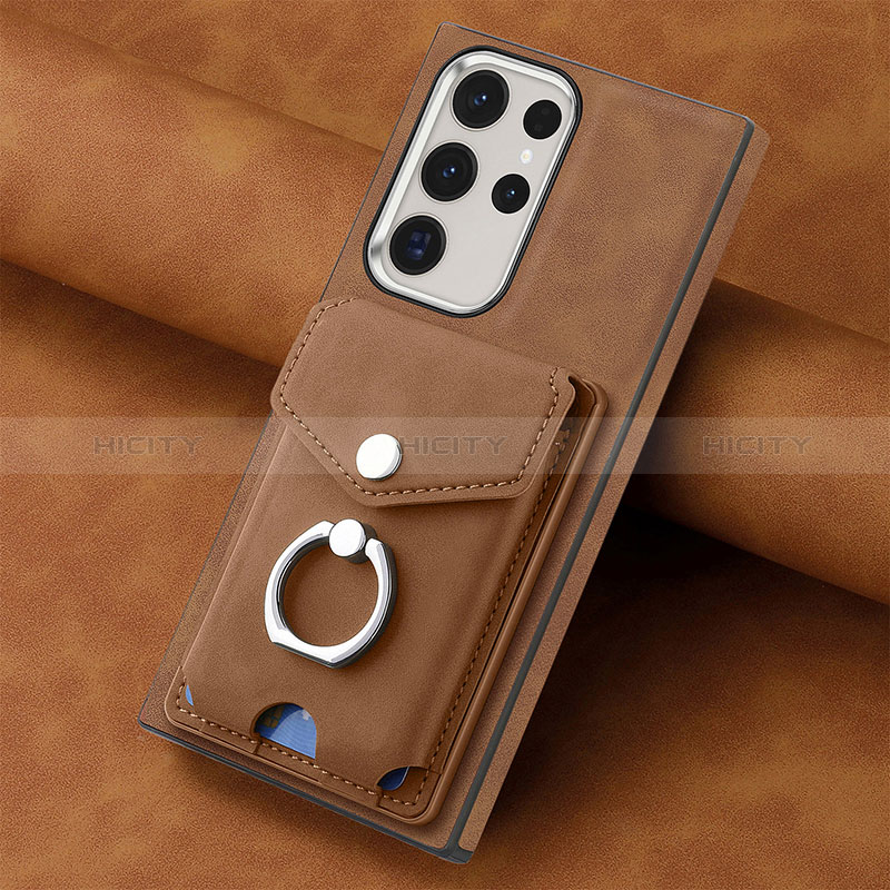 Coque Silicone Gel Motif Cuir Housse Etui SD7 pour Samsung Galaxy S22 Ultra 5G Plus