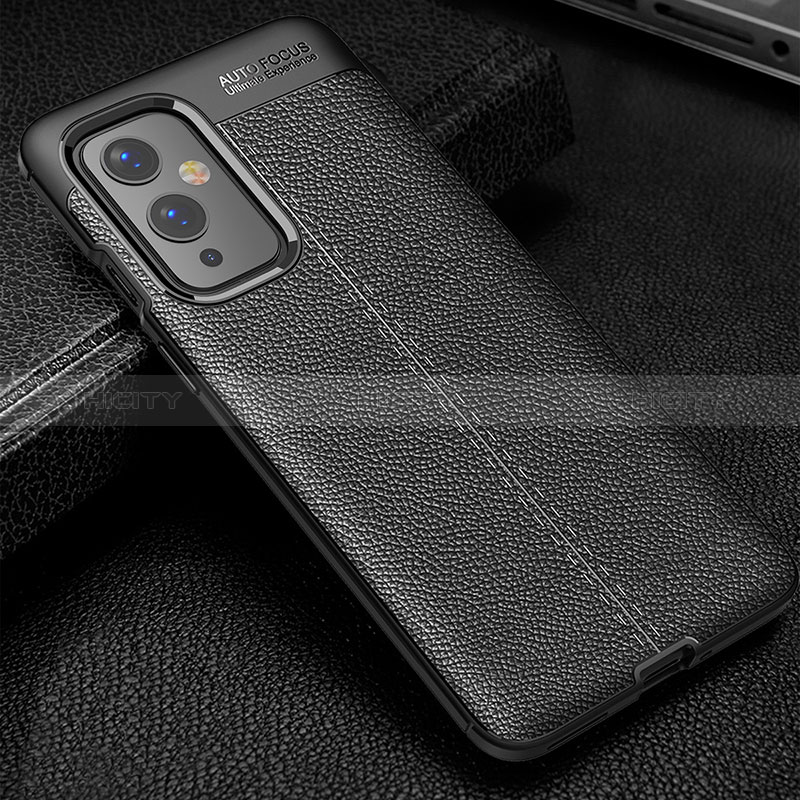 Coque Silicone Gel Motif Cuir Housse Etui WL1 pour OnePlus 9 5G Plus