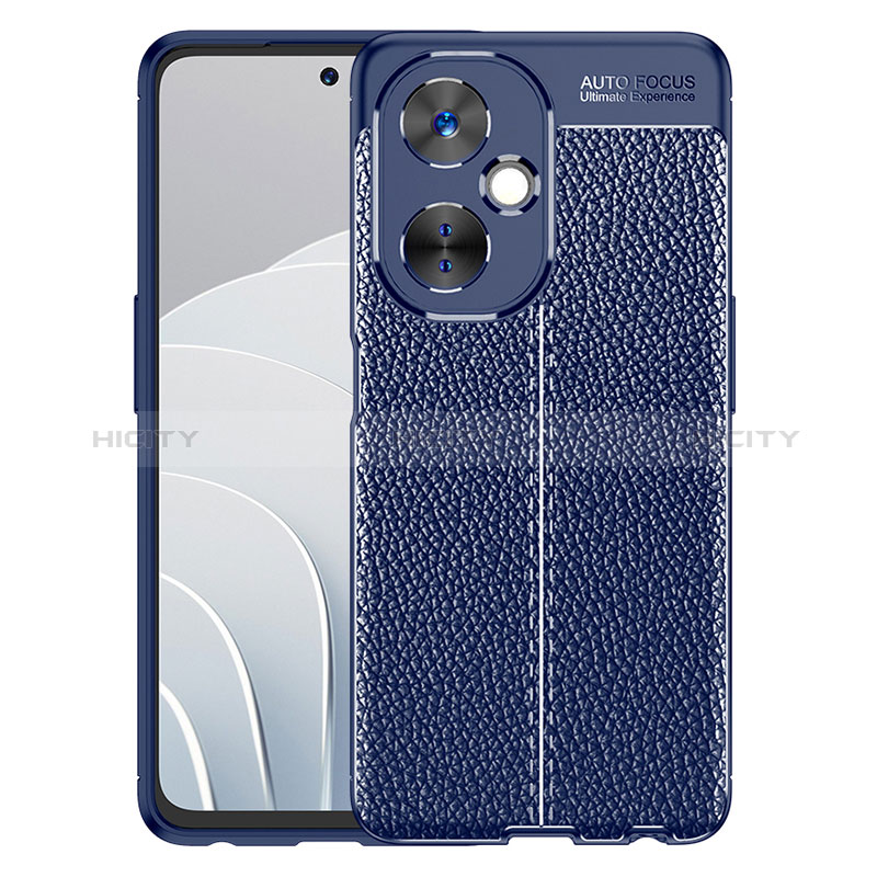 Coque Silicone Gel Motif Cuir Housse Etui WL1 pour OnePlus Nord N30 5G Bleu Plus