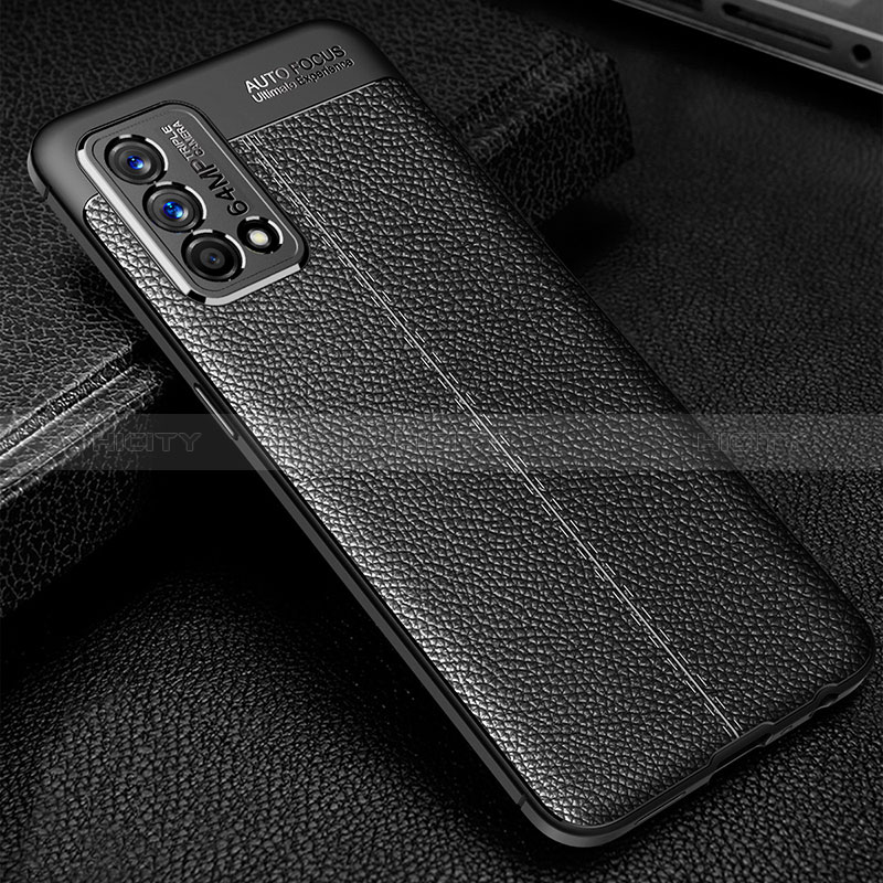 Coque Silicone Gel Motif Cuir Housse Etui WL1 pour Realme GT Master 5G Noir Plus