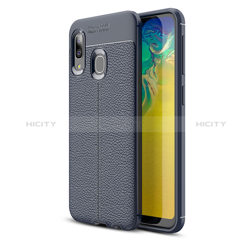 Coque Silicone Gel Motif Cuir Housse Etui WL1 pour Samsung Galaxy A20e Plus