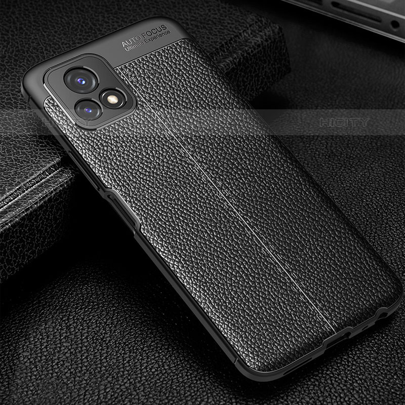 Coque Silicone Gel Motif Cuir Housse Etui WL1 pour Vivo iQOO U3 5G Noir Plus