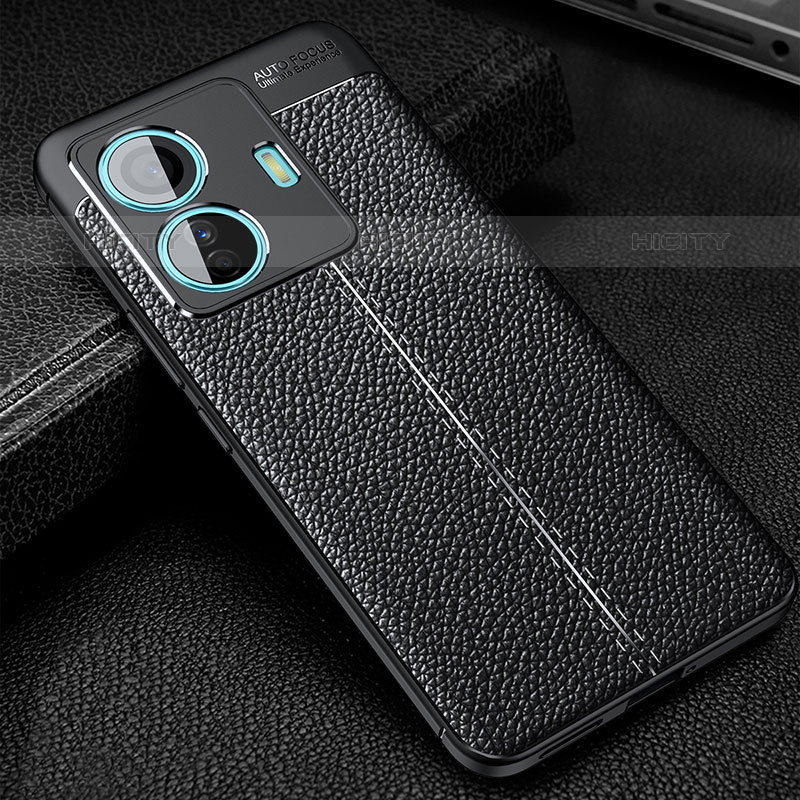 Coque Silicone Gel Motif Cuir Housse Etui WL1 pour Vivo iQOO Z6 Pro 5G Plus