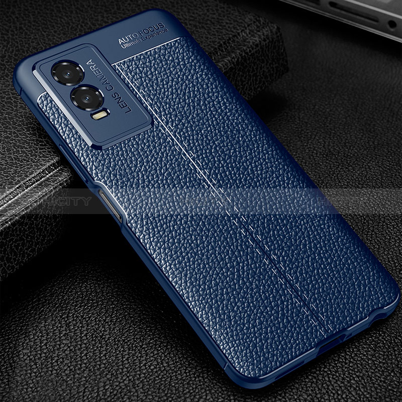 Coque Silicone Gel Motif Cuir Housse Etui WL1 pour Vivo Y76s 5G Plus