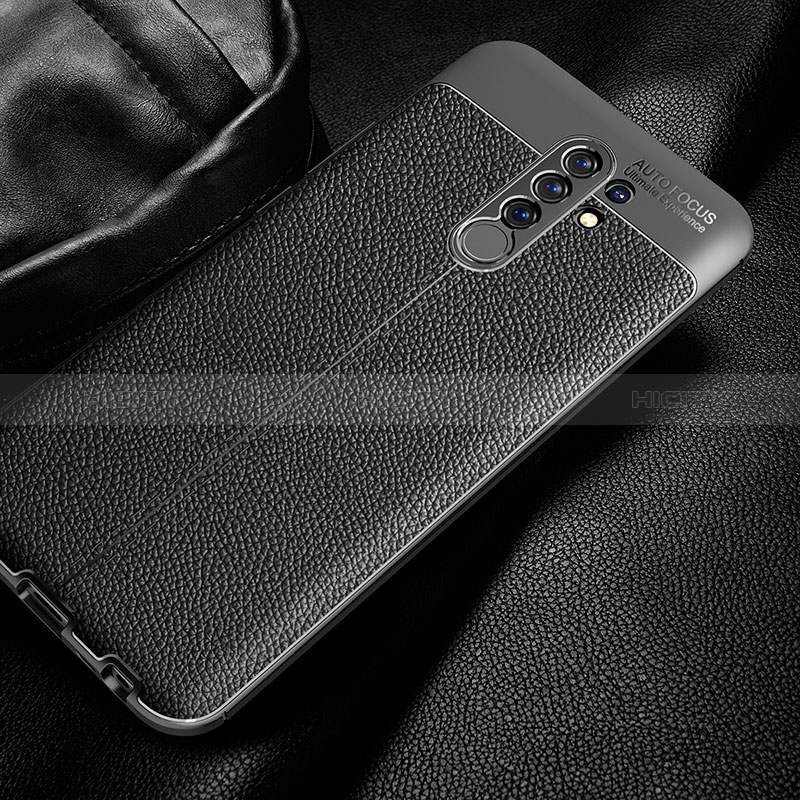 Coque Silicone Gel Motif Cuir Housse Etui WL1 pour Xiaomi Poco M2 Plus