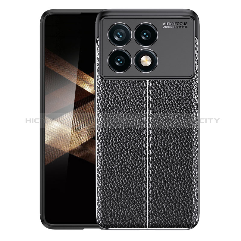 Coque Silicone Gel Motif Cuir Housse Etui WL1 pour Xiaomi Redmi K70 Pro 5G Noir Plus