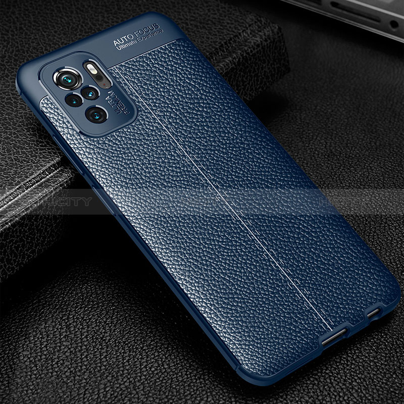 Coque Silicone Gel Motif Cuir Housse Etui WL1 pour Xiaomi Redmi Note 10 4G Plus