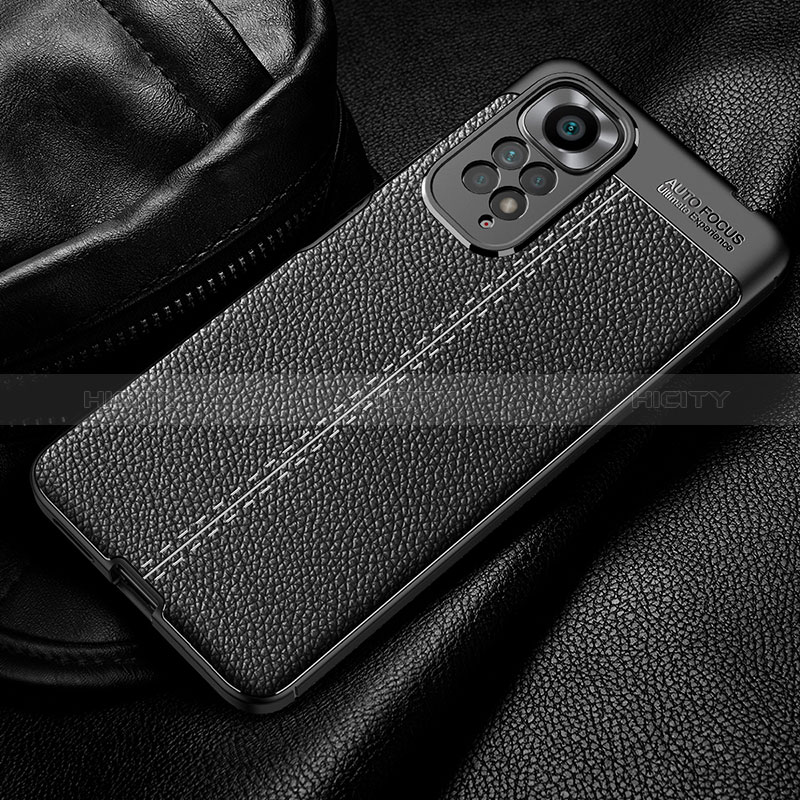 Coque Silicone Gel Motif Cuir Housse Etui WL1 pour Xiaomi Redmi Note 11S 4G Plus