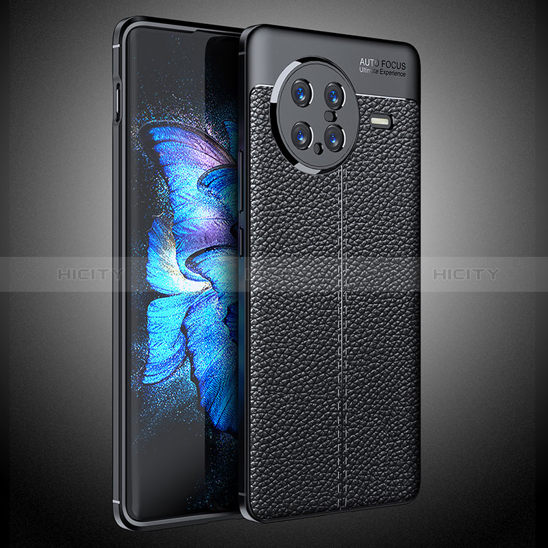 Coque Silicone Gel Motif Cuir Housse Etui WL2 pour Vivo X Note Noir Plus