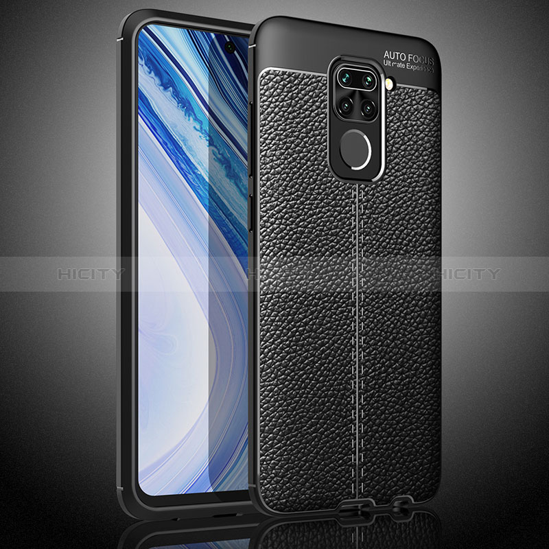 Coque Silicone Gel Motif Cuir Housse Etui WL2 pour Xiaomi Redmi 10X 4G Noir Plus