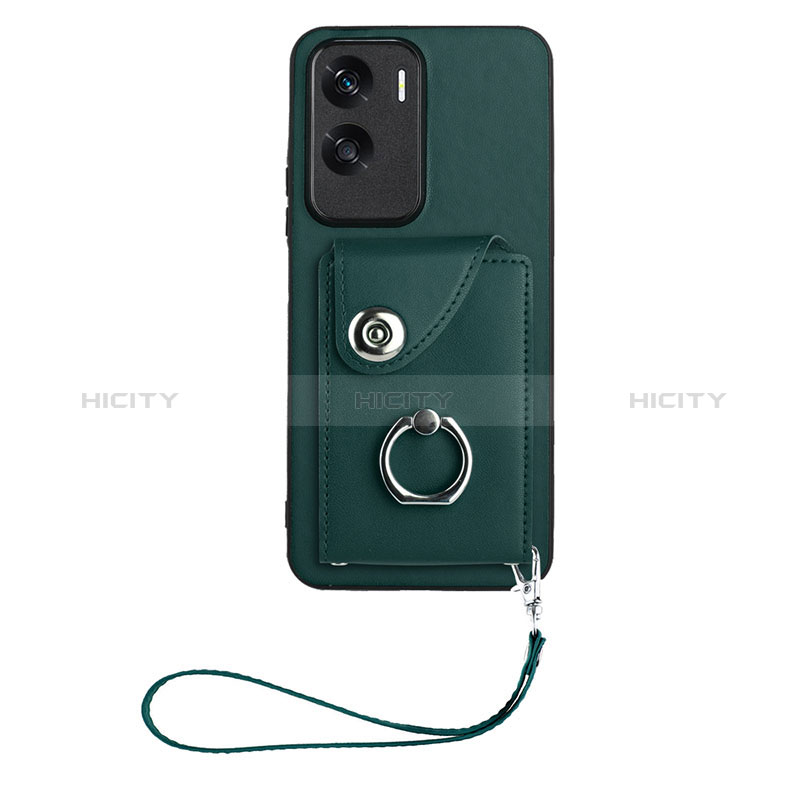 Coque Silicone Gel Motif Cuir Housse Etui XK1 pour Huawei Honor 90 Lite 5G Vert Plus