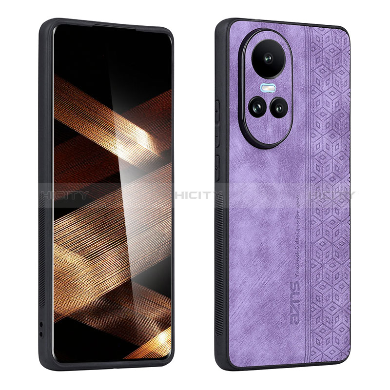 Coque Silicone Gel Motif Cuir Housse Etui YZ1 pour Oppo Reno10 Pro 5G Plus