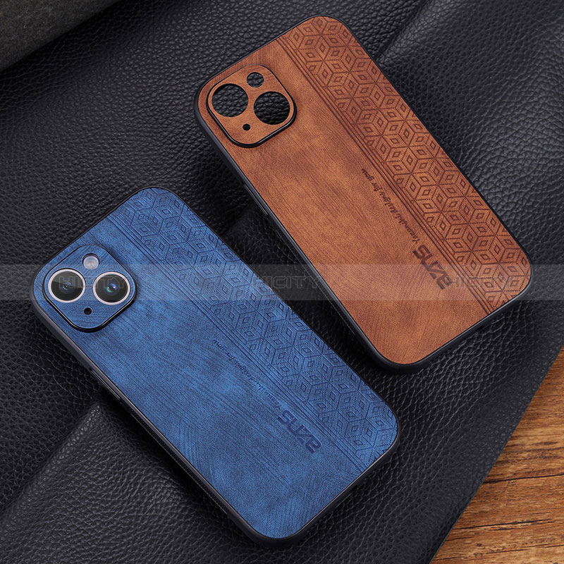 Coque Silicone Gel Motif Cuir Housse Etui YZ2 pour Apple iPhone 14 Pro Max Plus