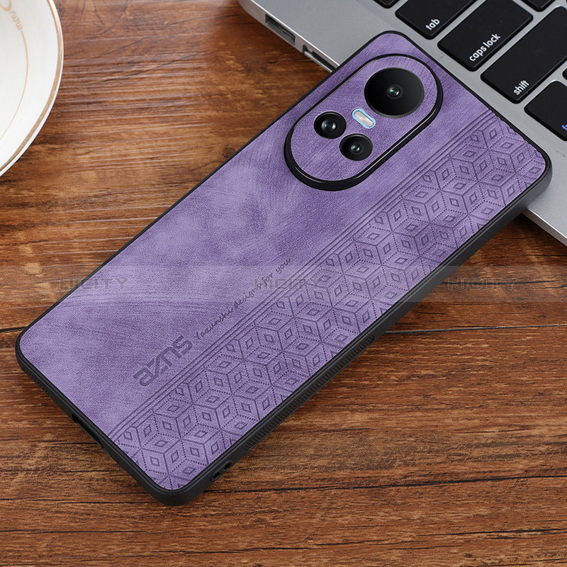 Coque Silicone Gel Motif Cuir Housse Etui YZ2 pour Oppo Reno10 5G Plus