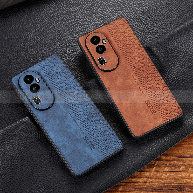 Coque Silicone Gel Motif Cuir Housse Etui YZ2 pour Oppo Reno10 Pro+ Plus 5G Plus