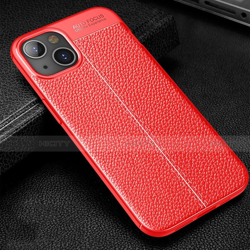 Coque Silicone Gel Motif Cuir Housse Etui Z01 pour Apple iPhone 13 Mini Plus