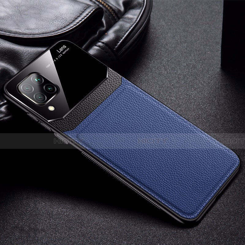 Coque Silicone Gel Motif Cuir Housse Etui Z01 pour Huawei P40 Lite Bleu Plus