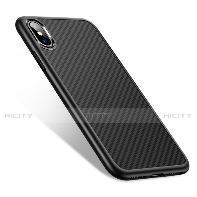 Coque Silicone Gel Serge B02 pour Apple iPhone Xs Noir Plus