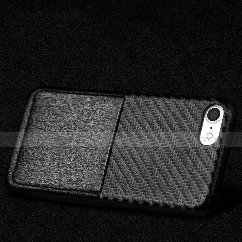 Coque Silicone Gel Serge B05 pour Apple iPhone 8 Noir Plus