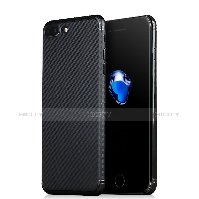 Coque Silicone Gel Serge pour Apple iPhone 8 Plus Noir Plus