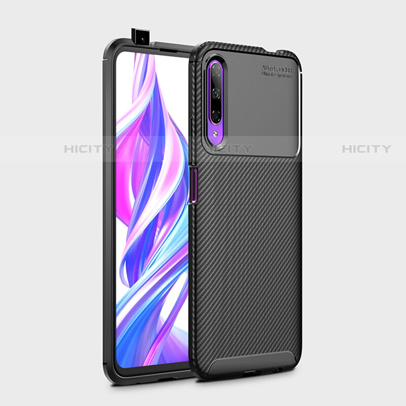 Coque Silicone Gel Serge pour Huawei P Smart Pro (2019) Noir Plus