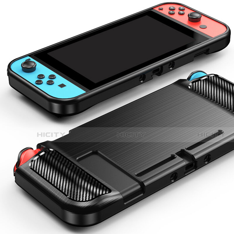 Coque Silicone Gel Serge pour Nintendo Switch Noir Plus